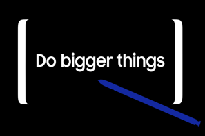 a blue pen pointing at a black background