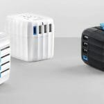 News: Zendure Passport GO Travel Adapter a group of black and white cubes with blue and white ports