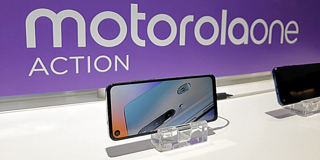 Motorola One Action on display at IFA 2019