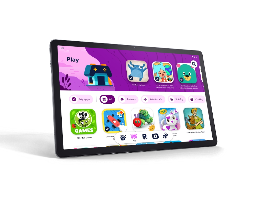 Google Kids space on Lenovo Tab P11 tablet. CES 2021. {Tech} for Travel. https://techfortravel.co.uk
