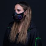Project Hazel from Razer makes the Face Mask Smart a woman wearing a mask