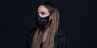 Project Hazel from Razer makes the Face Mask Smart a woman wearing a mask