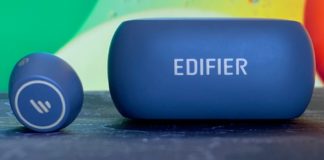 Review: Edifier TWS1 Pro Earbuds Deliver 42 Hrs Of Music For Under $50 a blue speaker next to a blue speaker