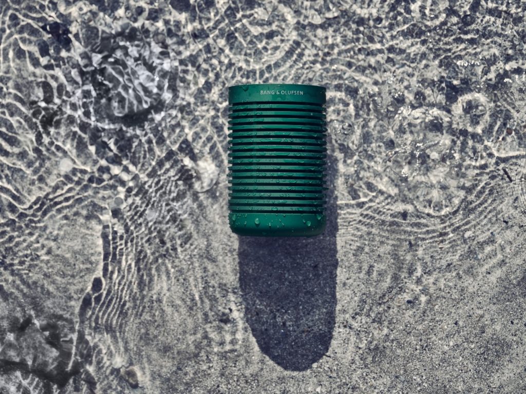 a green can on the water