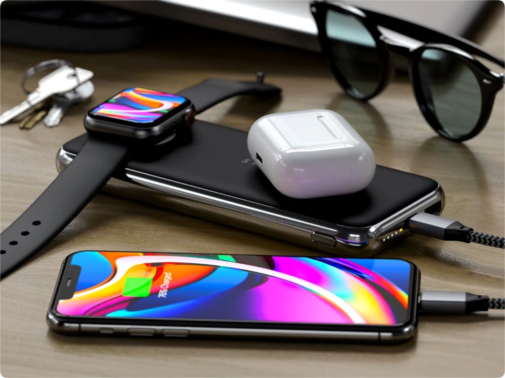 Satechi Quatro Wireless power bank for apple. Best Travel Gadgets 2021. {Tech} for Travel. https://techfortravel.co.uk