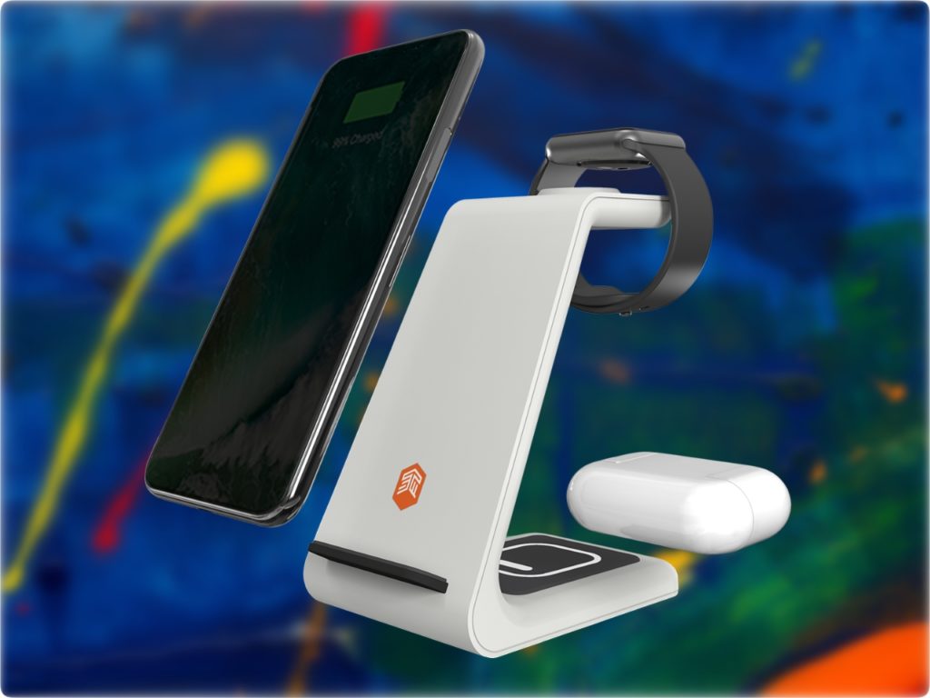 3 in 1 wireless charger for Apple iphone, watch and airpods. {Tech} for Travel. https://techfortravel.co.uk