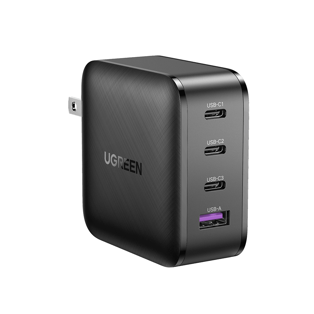 21 UGREEN 65W GaN Charger with European Plug and Four Ports