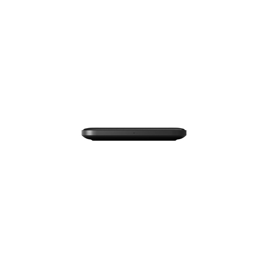 a black rectangular device with a rectangular edge
