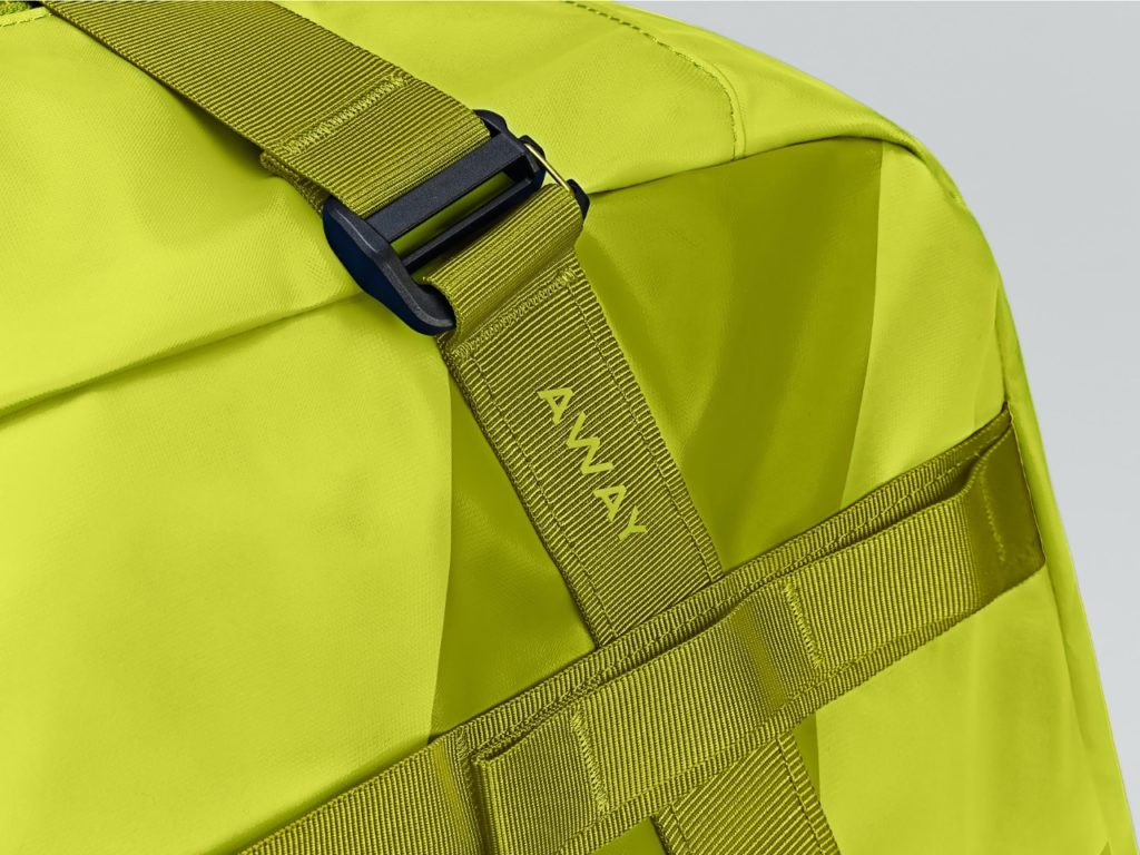 Away F.A.R. Collection 55L duffle in Atomic Celery. {Tech} for Travel. https://techfortravel.co.uk