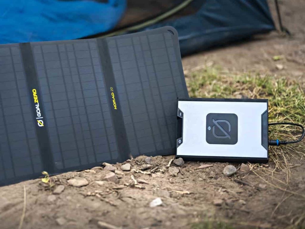 Goal Zero Sherpa 100AC Power Bank replenished via Solar charging.  {Tech} for Travel. https://techfortravel.co.uk