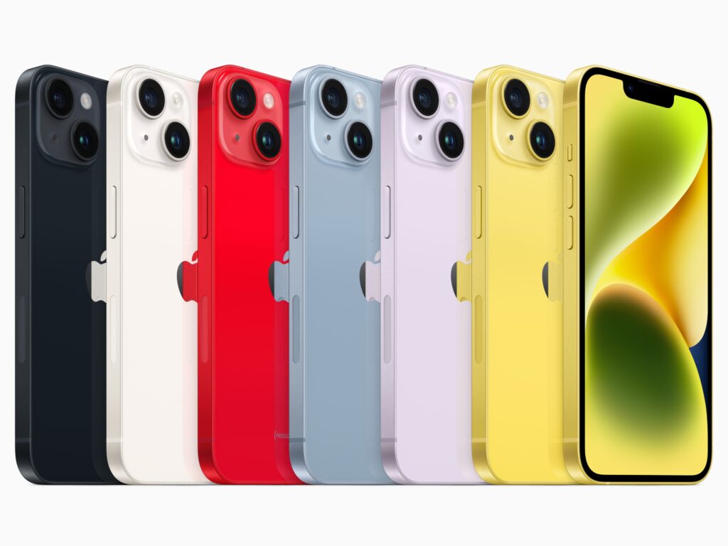 Apple iPhone 14 Colour options.  {Tech} for Travel.  https://techfortravel.co.uk