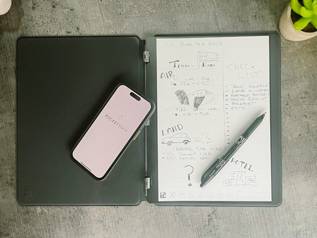 Rocketbook Pro Review A4 Letter Notebook.  {Tech} for Travel.  https://techfortravel.co.uk