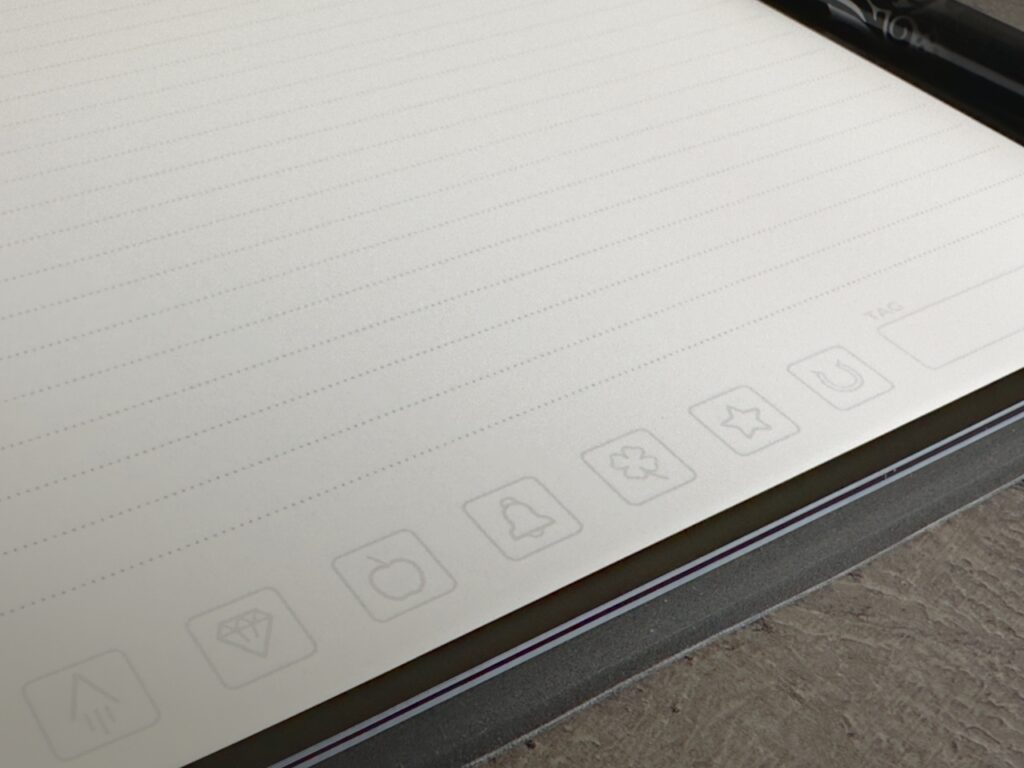 a notebook with lined paper