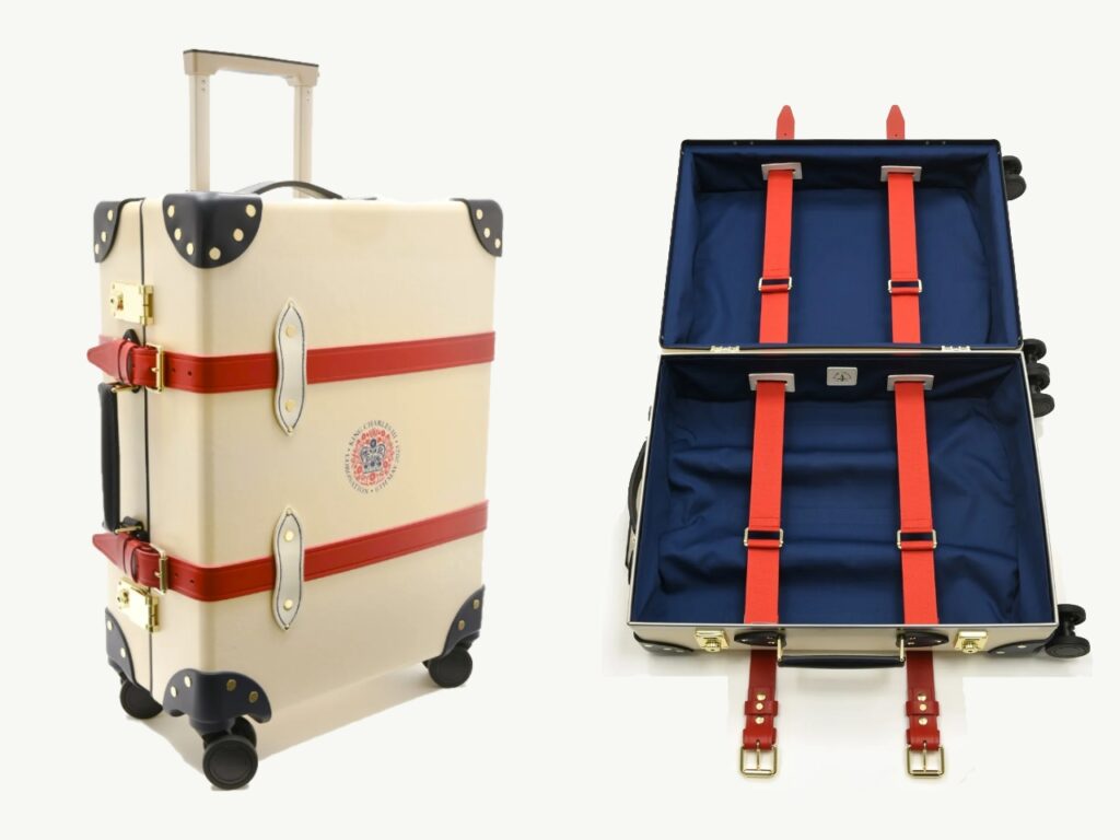 Globe-Trotter Coronation Special Collection, 4-wheel Carry-On case.  {Tech} for Travel.  Https://techfortravel.co.uk