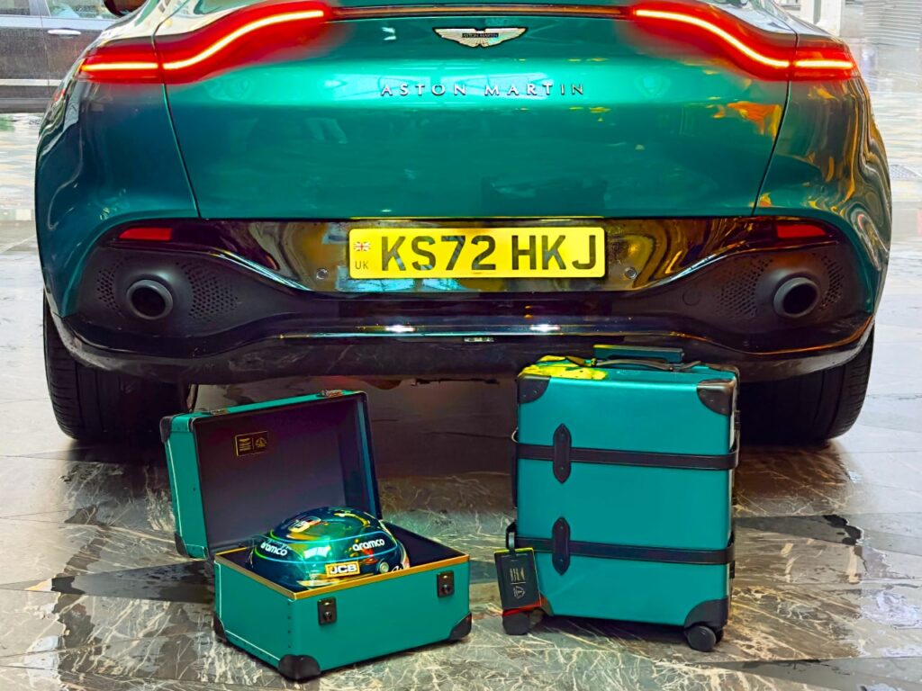 Globe-Trotter x Aston Martin F1 AMR23 Limited Edition Carry-On.  {Tech} for Travel.   https://techfortravel.co.uk