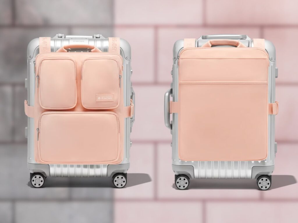 rose gold rimowa luggage