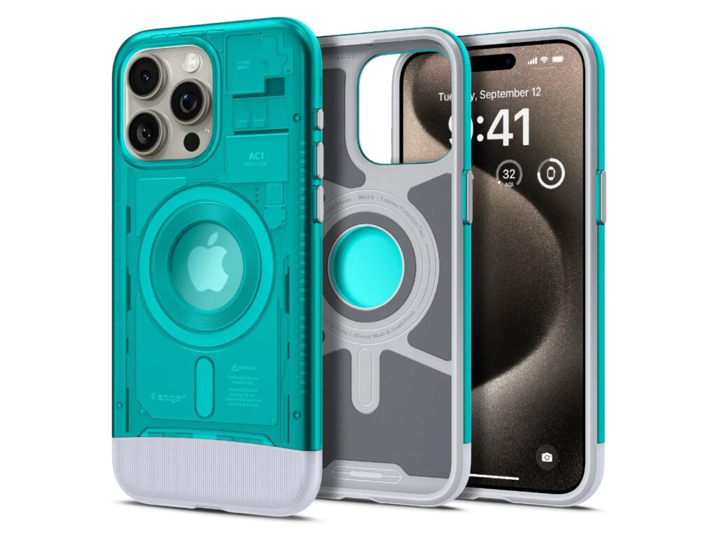 Accessories for Apple iPhone 15.  Spigen iPhone 15 cases.  {Tech} for Travel. https://techfortravel.co.uk