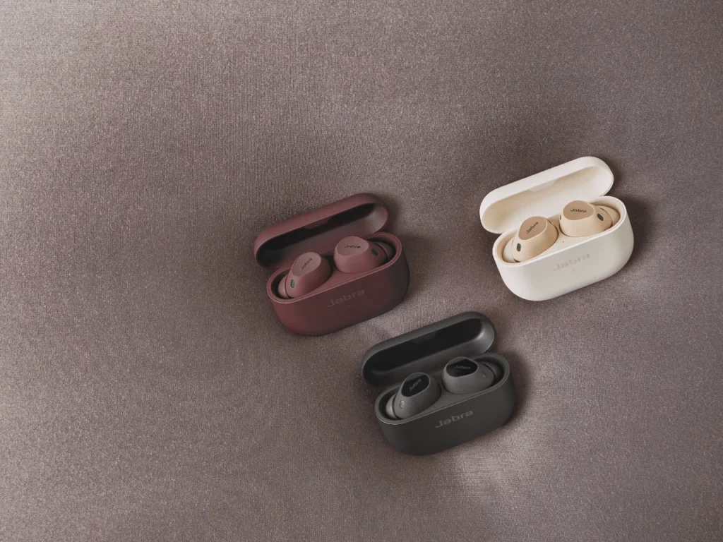 a group of wireless earbuds. Jabra CES 2024 News.  {Tech} for Travel. https://techfortravel.co.uk