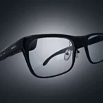 AI-Powered Vision with OPPO Air Glass 3 Smart Glasses a black eyeglasses with clear lenses. OPPOAir Glass 3