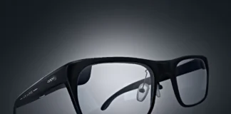AI-Powered Vision with OPPO Air Glass 3 Smart Glasses a black eyeglasses with clear lenses. OPPOAir Glass 3