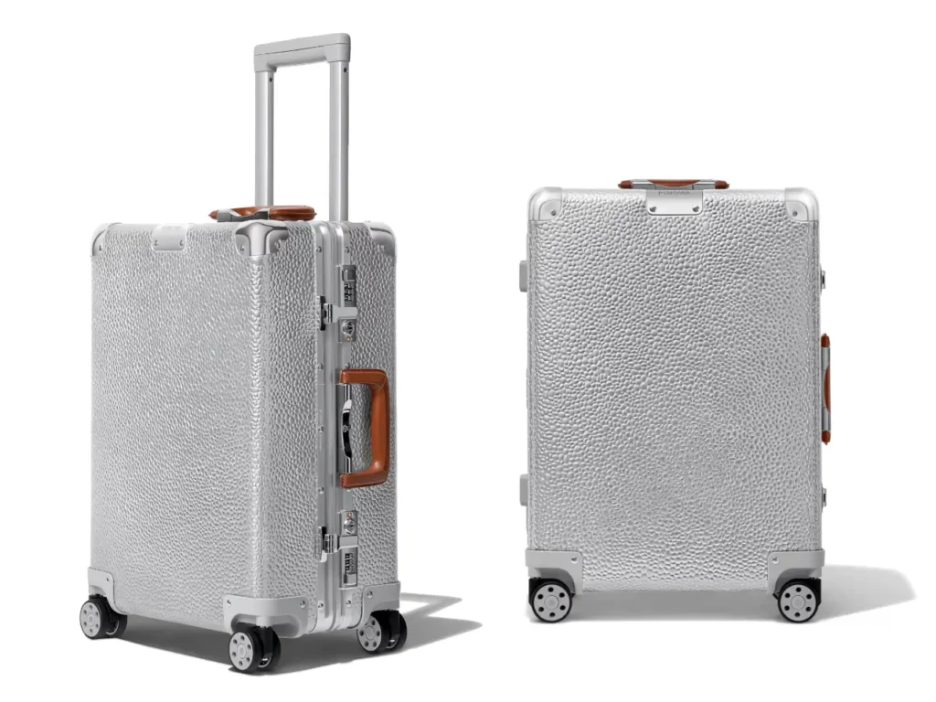 a close up of a suitcase. RIMOWA Hammerschlag Limited Edition Collection. {Tech} for Travel. https://techfortravel.co.uk