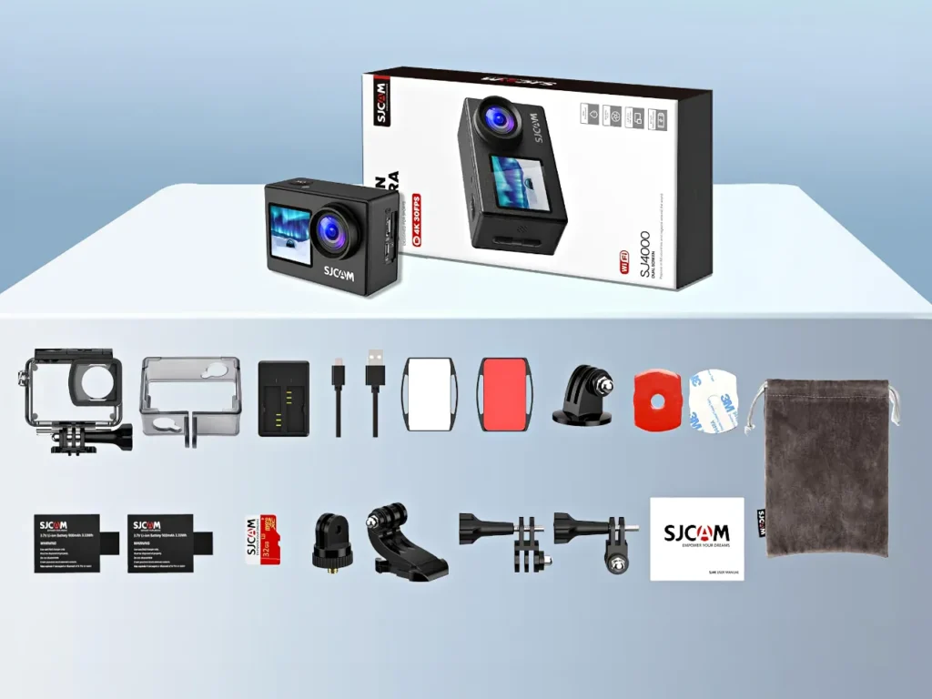 a box of action camera. SJCAM SJ40000 Dual Screen Action Cam.  {Tech} for Travel. https://techfortravel.co.uk