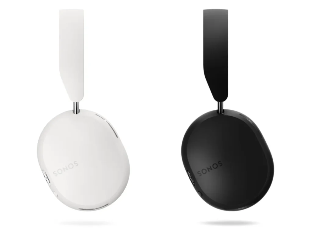 a pair of black and white headphones. Sonos Ace Headphones colour options.  {Tech} for Travel. https://techfortravel.co.uk