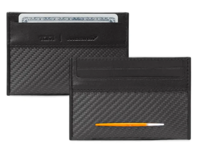a pair of black wallets