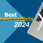 Upgrade Your Trip: 15 Best Travel Gadgets 2024 a small airplane on a laptop Best Travel Gadgets 2024