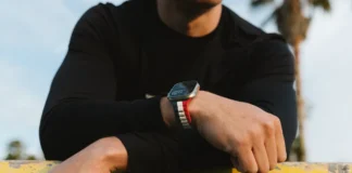 Nomad Goods Summer Launches are for the Sports and Apple Fans a man wearing a watch. Nomad Goods