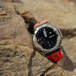 Amazfit T-Rex 3 Boasts Over 30 Improvements a watch on a rock. Amazfit T-Rex 3. {tech} for Travel. https://techfortravel.co.uk