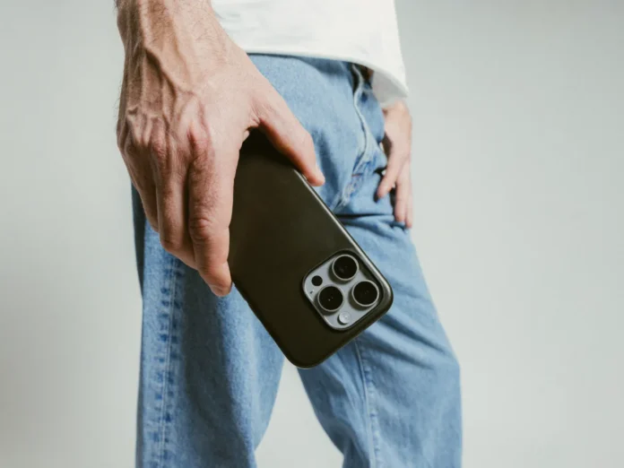 a person holding a cell phone