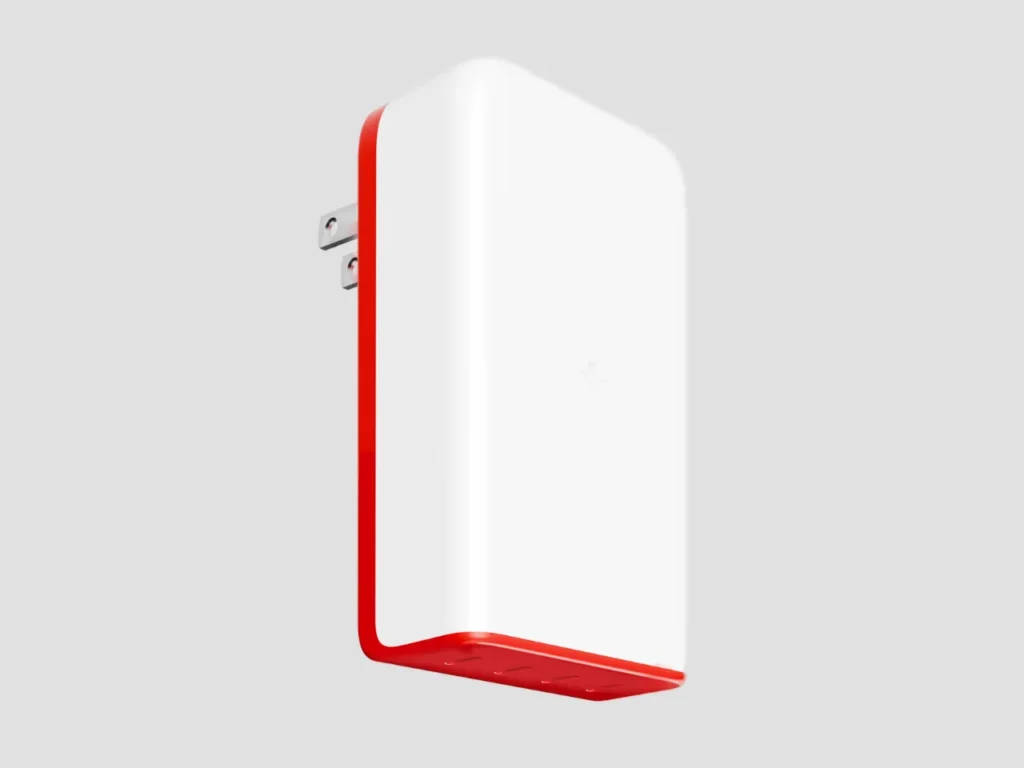 a white and red rectangular object. Twelve South PlugBug 120. {Tech} for Travel. https://techfortravel.co.uk