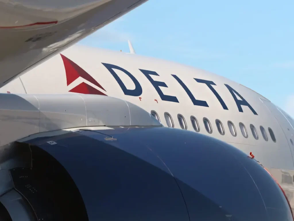 a close up of a plane. Delta CES Keynote. {Tech} for Travel. https://techfortravel.co.uk