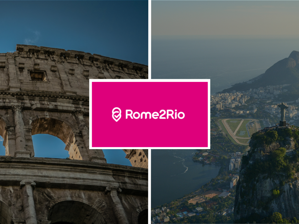 collage of a colosseum and a city. Rome2Rio. Best Travel Apps 2025.  {Tech} for Travel. https://techfortravel.co.uk