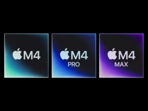 a group of logos on a black background. Apple MacBook Pro M4 Chips