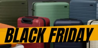 Black Friday Travel Deals: 25% Off Everything at Away a group of luggage boxes. Black Friday Travel Deals