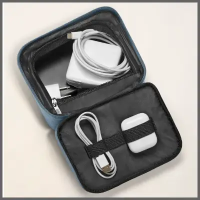 a bag with a charger and cables. Black Friday Travel Deals. Away Black Friday Sale. {Tech} for Travel. https://techfortravel.co.uk