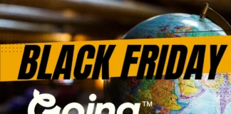 Black Friday Travel Deals: Enhance Your Next Year of Travel with up to 50% Off a Going Subscription a globe with a yellow tape around itn. nGoing Black Friday Sale. Black Friday Travel Deals. {Tech} for Travel. https://techfortravel.co.uk