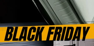 Black Friday Travel Deals: Horizn Studios Iconic Luggage a close up of a door. Black Friday Travel Deals