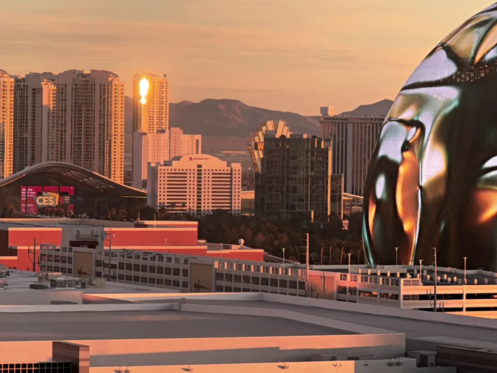 Las Vegas Sphere. CES 2025. {Tech} for Travel. https://techfortravel.co.uk