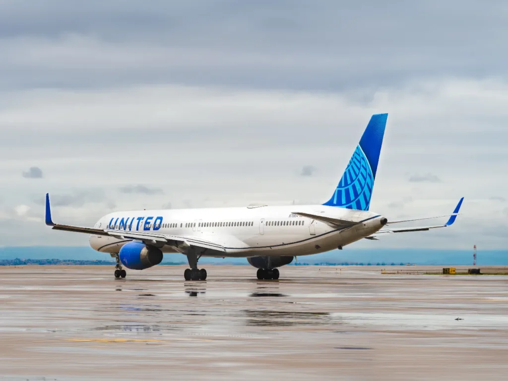 a plane on the runway. United Airlines Apple Share Item Location. {Tech} for Travel. https://techfortravel.co.uk