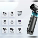 CES 2025 News: Aecooly CamperKit Unveiled as the Swiss Army Knife of Gadgets a black device with blue light. Aecooly CamperKit. CES 2025 News.