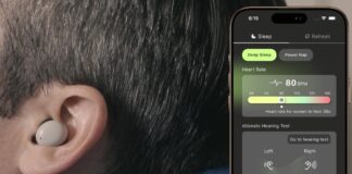 CES 2025 News: Sleep Soundly Anywhere with For Me Buds a person with earbuds and a phone. For me Buds. CES News 2025. {Tech} for Travel. https://techfortravel.co.uk