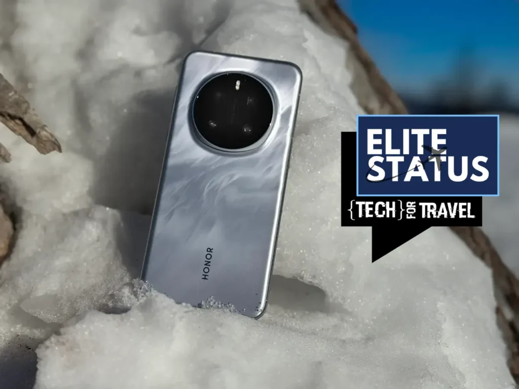 a phone in the snow. HONOR Magic7 Pro review. {Tech} for Travel. https://techfortravel.co.uk