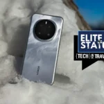HONOR Magic7 Pro Review: The Best Android Handset for 2025? a phone in the snow. HONOR Magic7 Pro review. {Tech} for Travel. https://techfortravel.co.uk
