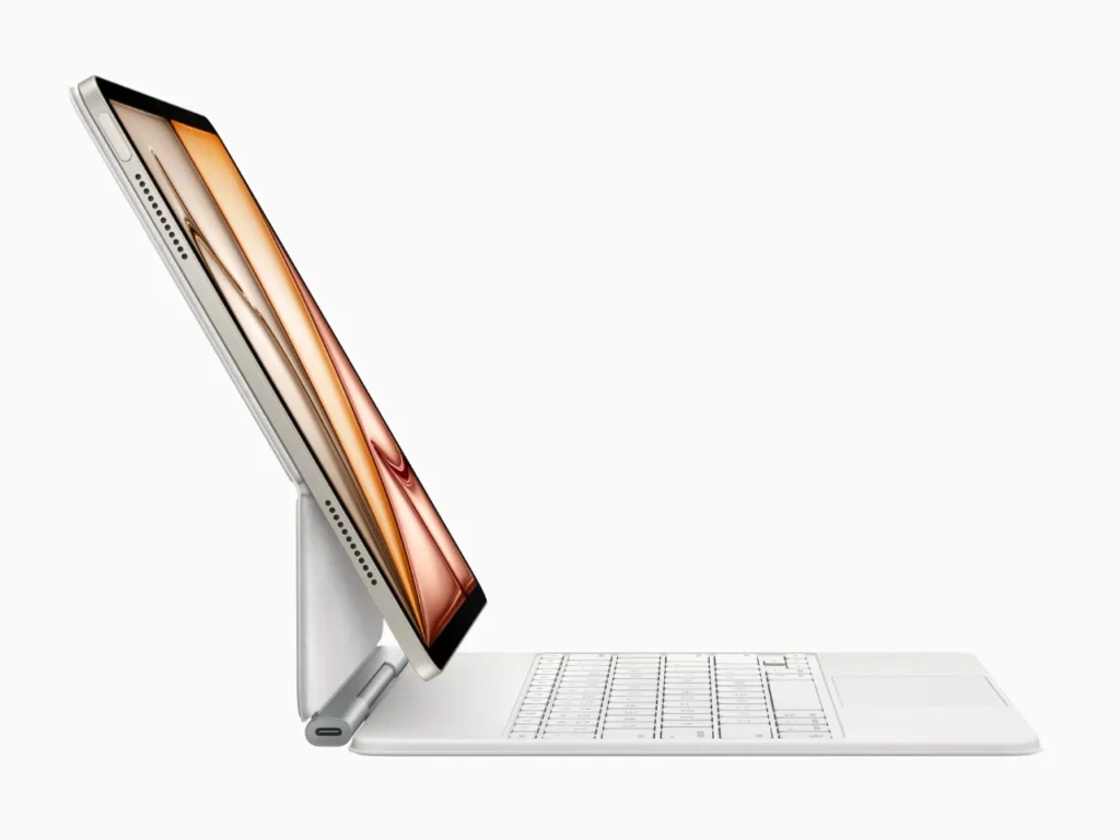 a laptop with a stand. Apple iPad Air M3. {Tech} for Travel. https://techfortravel.co.uk