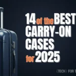 14 of the Best Carry-On Cases for Frequent Travelers in 2025 a blue suitcase with handles