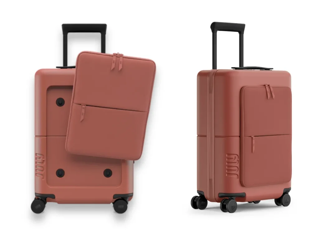 a close up of a suitcase. July Carry-On. Best Carry-On Cases 2025. {Tech} for Travel. https://techfortravel.co.uk