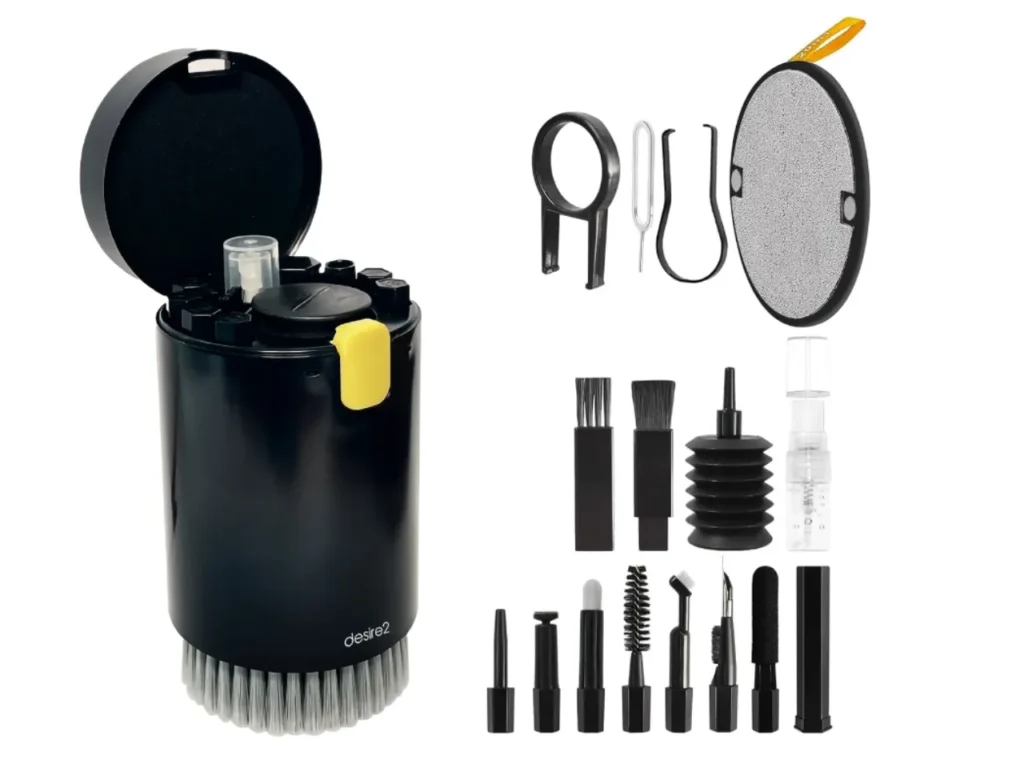 Desire2 20 in 1 Cleaning Kit – {Tech} for Travel a black and yellow tool. Desire2 20 in 1 Cleaning Kit. Father's Day Gift Ideas. {Tech} for Travel. https://techfortravel.co.uk
